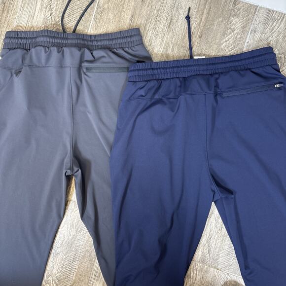 G Gradual Joggers Lot 2 Men's Navy Gray Athletic Performance Pants Zip Pockets M - Picture 4 of 12